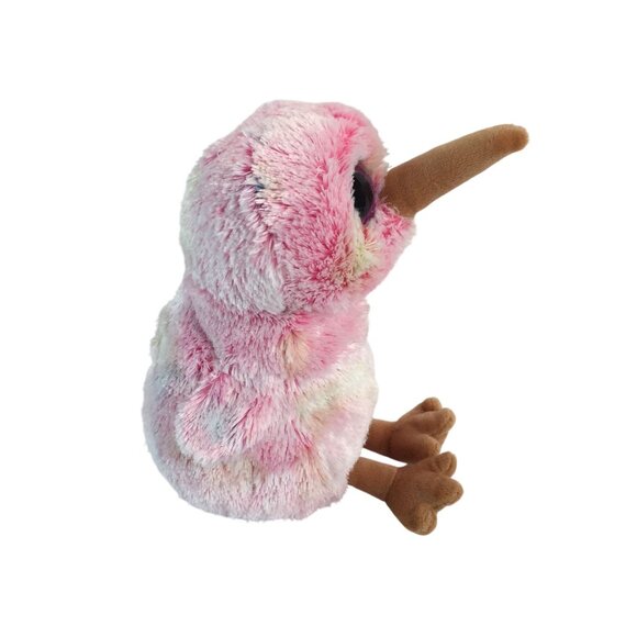 Ty Beanie Boos Kiwi Bird Plush 7" Pink Stuffed Animal Purple Sparkle Eyes w/Tags - Picture 3 of 8